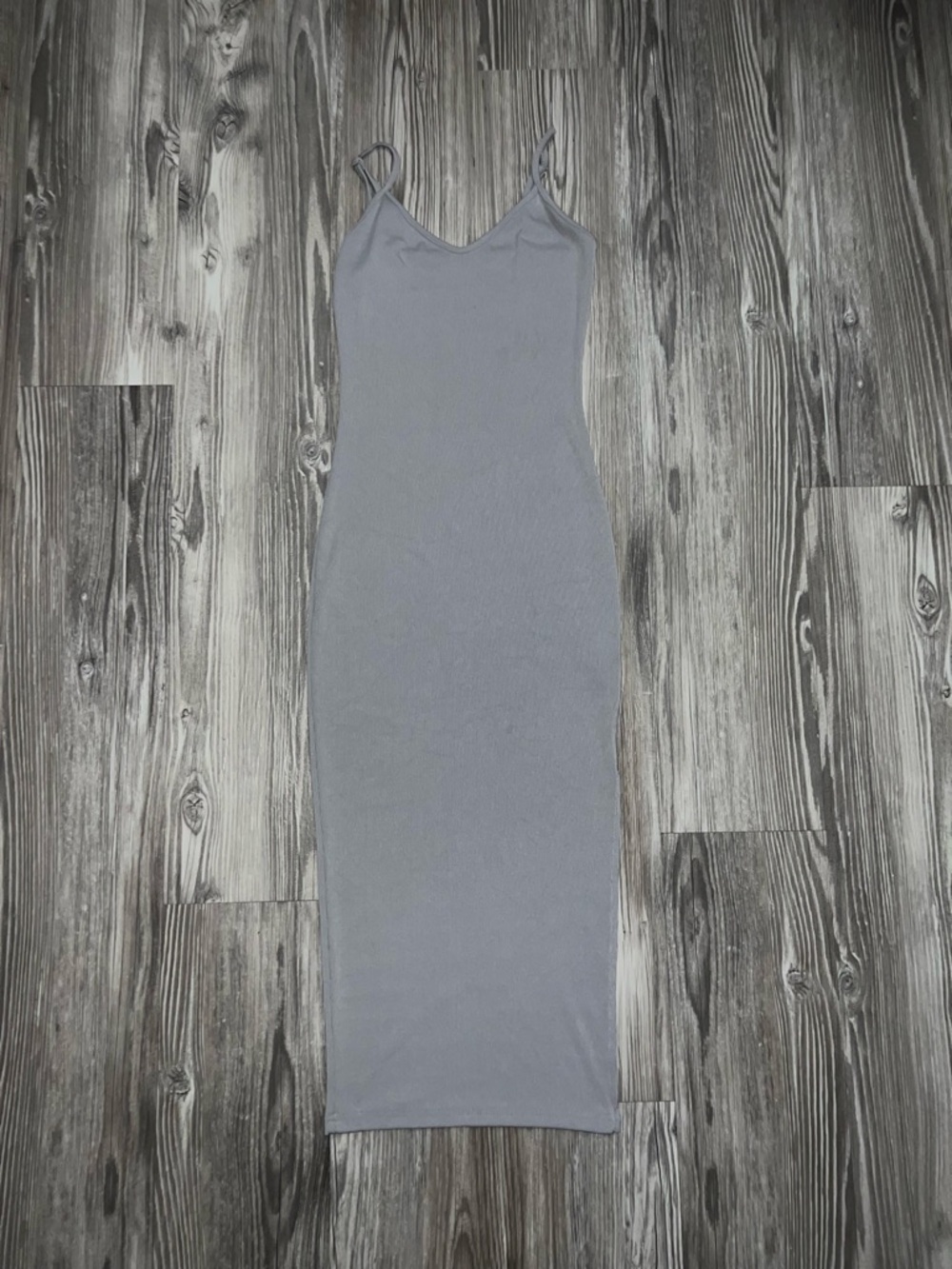 SHEIN Gray Spaghetti Strap Maxi Slip Dress